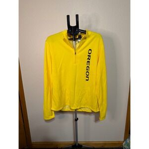 Zorrel Oregon Ducks Mens 2XL Yellow 1/4 Zip Pullover Dri-Balance Athlete Series